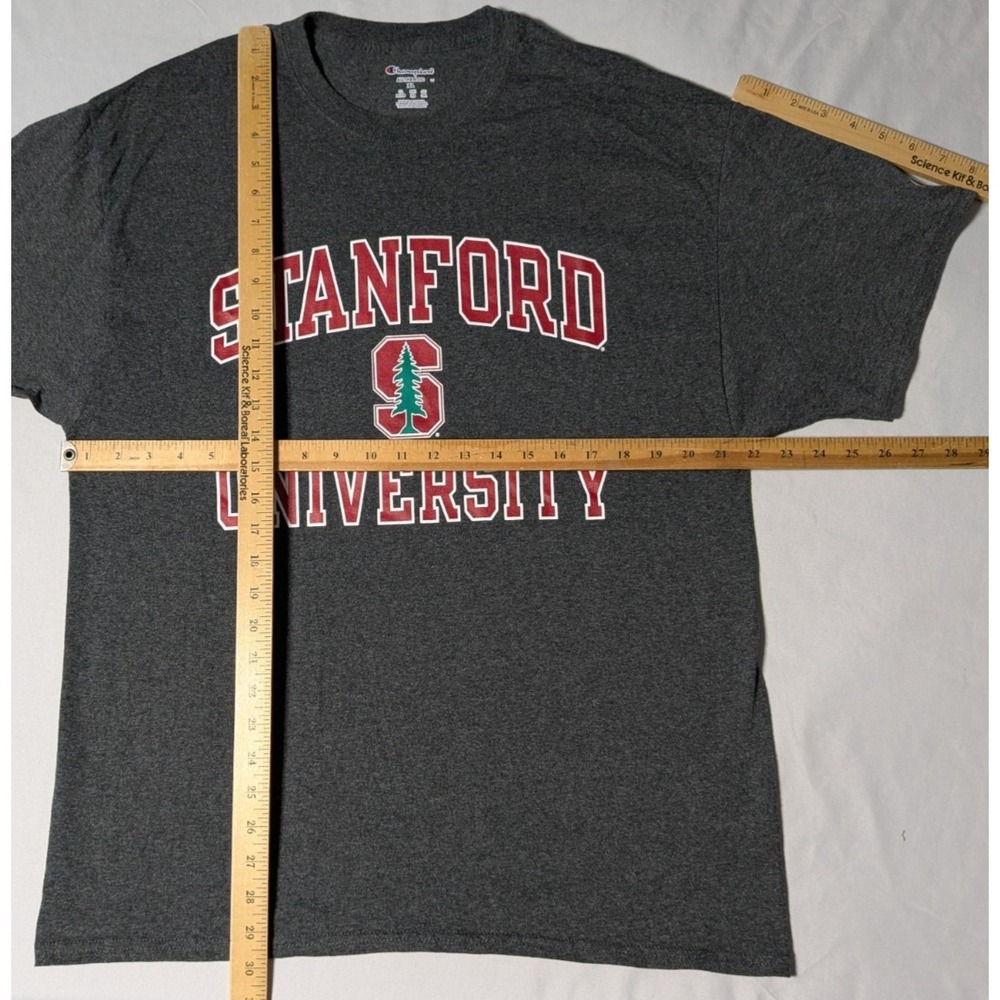 STANFORD UNIVERSITY x Champion Gray‎ Heather T-Shirt - Men XL - Picture 5 of 12